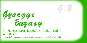 gyorgyi buzasy business card